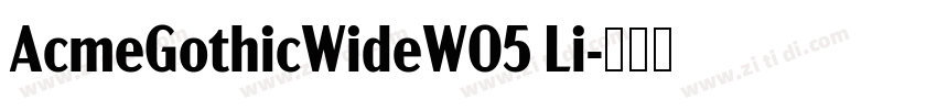 AcmeGothicWideW05 Li字体转换